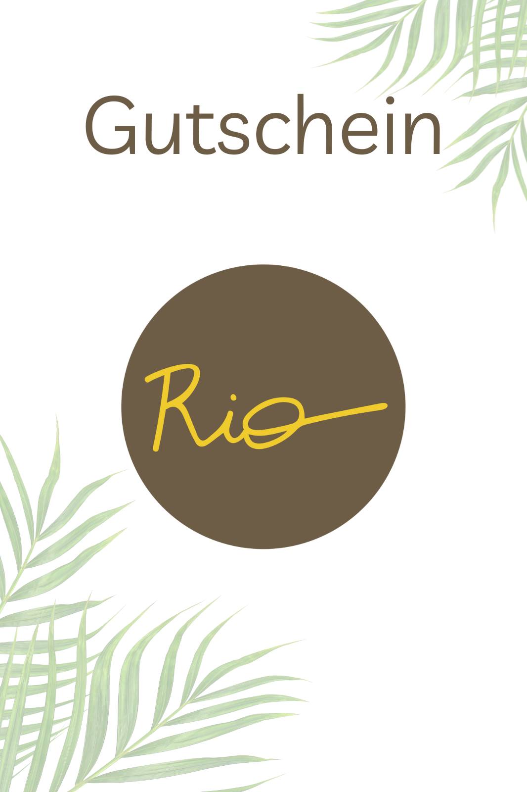 Geschenkgutschein Rio